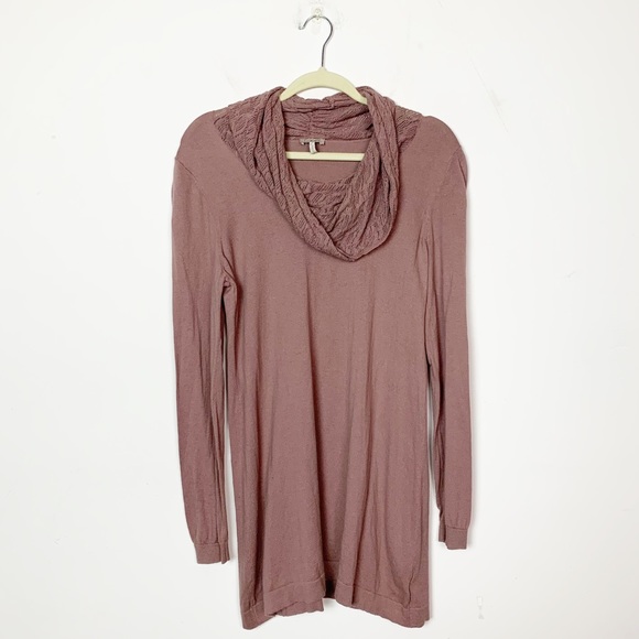 LOGO by Lori Goldstein Sweaters - LOGO Lori Goldstein Lace Cowl Neck Sweater Tunic